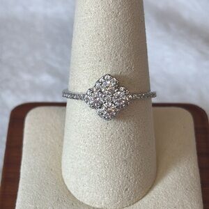 .40 CT Moissanite Diamond Clover Ring 925 Sterling Silver